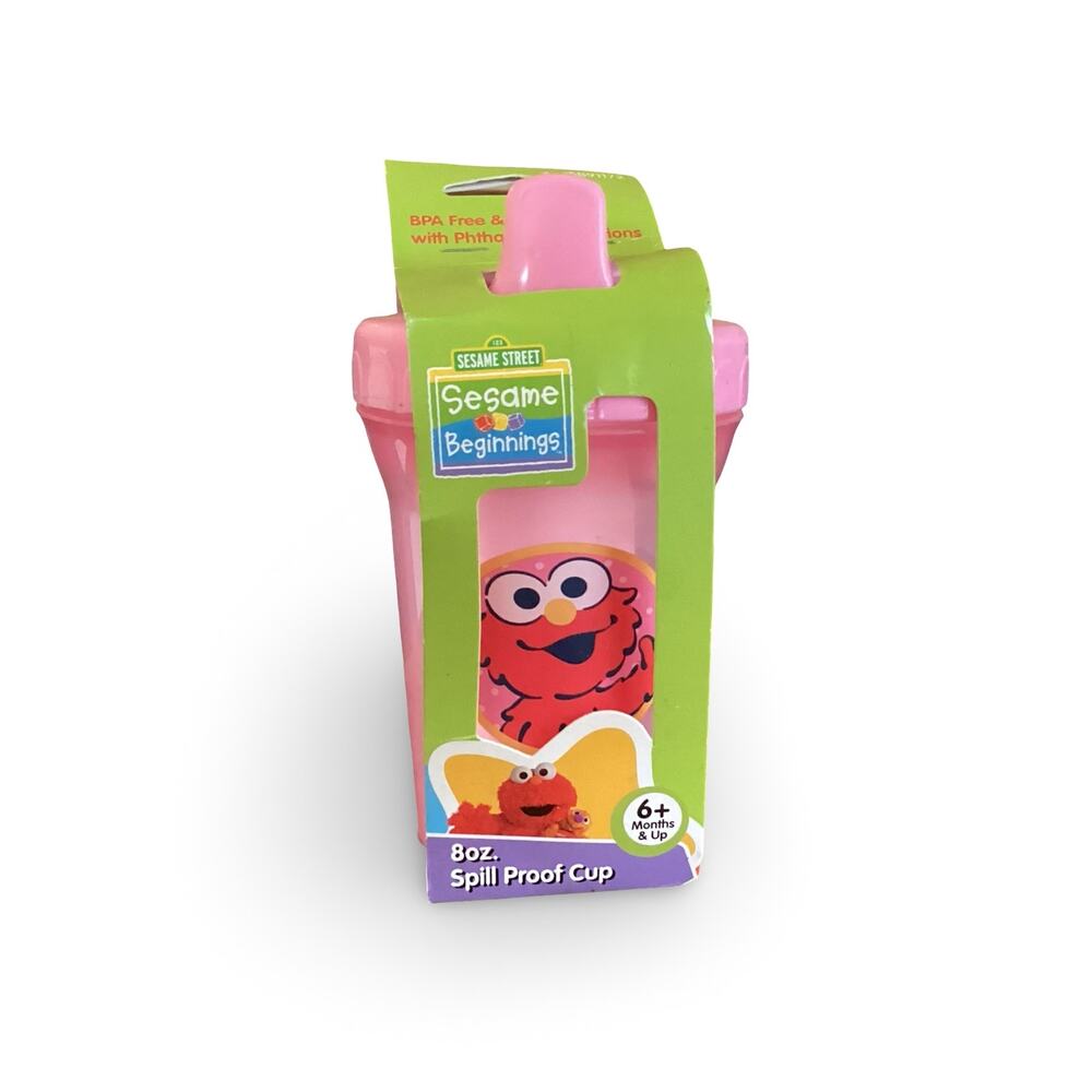 Sesame Beginnings 8 oz Spill Proof Sippy Cup